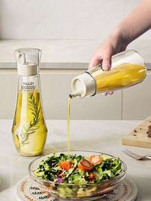 1 Pc Premium Glass Oil Dispenser Bottle - 150ml/260ml Leakproof Olive Oil And Vinegar Cruet With Drip-Free Spout And Safety Cap, Easy Clean Tabletop Condiment Dispenser For Kitchen & Restaurant(Random Style) - Multicolor - View 9
