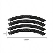 4pcs/Set Drip Glue Carbon Fiber Pattern PVC Material Car Wheel Arch Anti-Collision Strips, Carbon Fiber Appearance Fender Decorative Guard Strips, Universal Scratch-Resistant Body Protection, Car Exterior Accessories - A - View 13