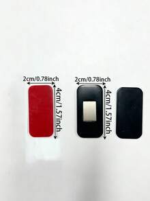 4pcs/Set Drill-Free Ultra-Thin Strong Magnetic Stainless Steel Cabinet Door Locks With Powerful Adhesive Backing, Suitable For Kitchen, Bathroom And Wardrobe Drawer Installation. No Drilling Required. Double-Sided Adhesive Backing. Refrigerator Magnets. - A - View 4