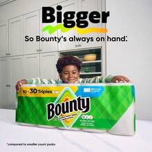 Bounty Select-A-Size Paper Towels, White, 8 Triple Rolls = 24 Regular Roll - Prints - View 9