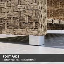 Outsunny Outdoor Coffee Table With Storage Shelf, PE Rattan Side Table With Slatted Top And Foot Pads For Patio, Garden, Balcony, 90 X 50 X 45 Cm, Light Brown - Mocha Brown - View 6