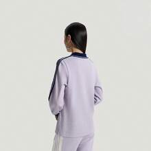 adidas originals 舒適透氣套頭薄款V領親膚長袖Polo衫女款 - 淡紫色 - 查看 4