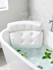 Almofada de Banheira Meio Corpo com Ventosas Antiderrapantes, Suporte para Pescoço e Costas, Acessório de Banheiro Doméstico, Almofada de Banheira em Tela, Almofada SPA, Almofada de Encosto, Adequada para Massagem nas Costas e Esfoliação, Lavável em Máquina, Macia e Confortável, Fácil de Limpar, Equipada com Ventosas Antiderrapantes - A - Visão 4