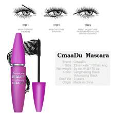 CmaaDu 2Pcs Mascara Set,Volumizing & Lengthening Black Fiber Mascara,Waterproof Smudge-Proof No Clump Curling Eyelash Makeup,Long Lasting Sweat Resistant Eye Cosmetic For Daily Party Women Eye Make Up - View 6