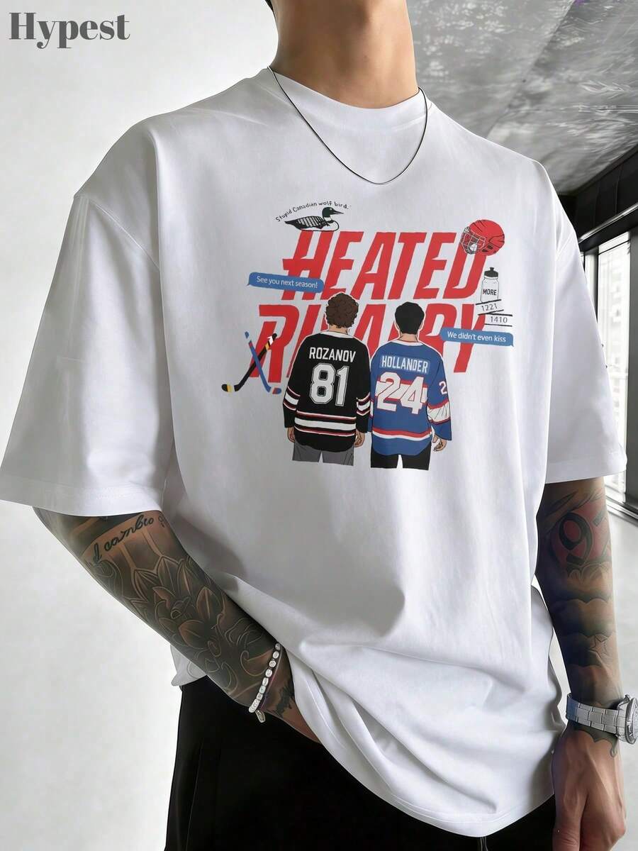 100% Cotton Loose-Fit T-Shirts With LGBTQ Rivalry Theme. Basketball Jerseys With A Rivalry Print For Players. Sets Of Vera - 白色 - 查看 1