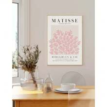 3pcs Matisse & Picasso Inspired Pink Wall Art Set - Abstract Floral Market Posters, Living Room, Bedroom, Dining Room Decor Canvas Prints (Unframed) Birthday Graduation Gift Kitchen Decor - Pink - View 6