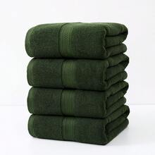 1件浴巾/手巾/洗臉巾 3件組（洗臉巾 13.38 X 13.38 英吋 + 手巾 15.7 X 27.5 英吋 + 浴巾 29.5 X 57 英吋）加長梳理緞面滾邊 加厚吸水 柔軟親膚 成人用 家用 洗臉 洗澡 手巾 洗臉巾 不掉毛，適合旅行、酒店、健身房、SPA、游泳、臉部與身體擦拭，家庭裝，返校季 - 墨綠色 - 查看 7
