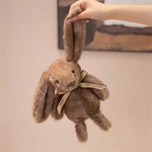 18cm/7.08inch Scented Bow-Tie Long-Eared Rabbit Plush Toy, Soft And Fluffy Stuffed Animal, Suitable For Room Decoration, Children's Birthday Gift, Holiday Gift For Family And Friends, Thanksgiving, Christmas. - Multicolor - View 4