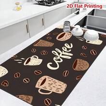 1/10pcs Coffee Cup Printed Dish Drying Mat For Kitchen Counter, Heat Resistant Drainer Mats With Non-Slip Rubber Backed, Hide Stain Kitchen Super Absorbent Draining Mat, Easy To Clean Dish Rack - Grey - View 13