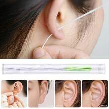 120 chiếc Dây vệ sinh tai để xỏ khuyên tai, loại bỏ bụi bẩn, khử mùi và chống tắc nghẽn, Túi, Hộp đựng, Lưu trữ - trắng - Xem 5