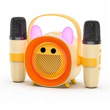 Reletech Portable Bluetooth Karaoke Speaker With Dual Wireless Microphones, Interactive Sound Effects & Built-In Recording, Mini Karaoke Machine For Home Party Indoor Entertainment - View 3