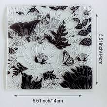 Clear Silicone Stamps Vintage Floral Background Scenery & Country Manor Bird Flower Patterns For DIY Junk Journal Scrapbook & Photo Album Crafts - Nature - View 46