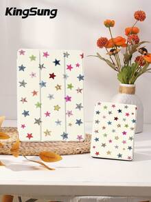 Kingsung Star Pattern Tablet Case, Compatible With Ipad Air 8 (Model M4), 2026 11-Inch/13-Inch, 9.7/10.2/10.5/10.9/12.9-Inch, Pro 11-Inch, 10th Generation , Galaxy Tab S6 Lite 10.4-Inch, Kindle Paperwhite 2024 12th Generation, Kindle 2022 11th Generation. It Has Shock-Proof Function And Intelligent Stand, Automatic Wake-Up And Sleep Functions. - Multicolor - View 9