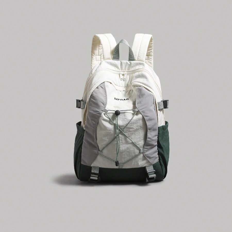 Sac à dos de voyage et de randonnée léger pour femme, couleurs contrastées, style esthétique, sac à dos de loisirs pour étudiante, cadeau d'extérieur - vert foncé - Voir 1