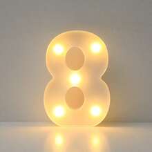 16cm 白色發光 A-Z LED 字母燈,電池供電,臥室裝飾字母夜燈,婚禮裝飾,生日派對裝飾,女孩房/兒童房裝飾字母燈,節日居家酒吧裝飾字母燈,字母燈 - 白色 - 查看 43