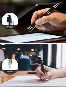 Custom Metal Retractable Ballpoint Pen | Non-Slip Grip + Medium Tip Smooth Writing | Customizable Name/Date/Logo | Business Engraved Pen Teacher's Day Gift | Suitable For Holiday/Birthday Gift, Personalized Writing Tool - Multicolor - View 4