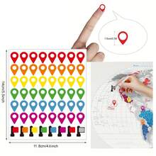 10pcs Colorful Position Labels Color-Coded Indicators Suitable For Camping, Travel, Craft Projects, Office Supplies, Scrapbooking, DIY Decoration PVC Self-Adhesive Stickers - Colored Location Labels - View 9