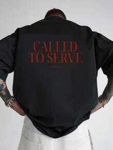 Summon Service Mark Gospel 10:45 Camiseta de moda para hombre con estampado de doble cara, adecuada para uso diario casual en casa y actividades de fitness al aire libre, un top de estilo po - Negro - Ver 3