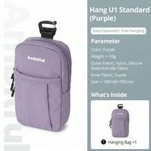 AMBITFUL 掛式 U1 背包肩帶收納袋,輕巧 93g 多功能掛包,適用於手機、鑰匙、運動相機、戶外攝影、健行 - 查看 11