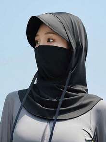 1 buah/2 buah/3 buah Topi Pelindung Matahari Musim Panas Unisex Bahan Sutra Es Bernapas, Masker Wajah Penutup Kepala, Cocok Untuk Aktivitas Sehari-hari, Perjalanan, Mendaki, Panjat Gunung, Ski, Bersepeda - Gaya E - View 12