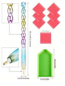 6pcs Diamond Painting Wax Pads, Includes 2pcs Diamond Painting Drills, DIY Art Embroidery Cross Stitch Tools - A - View 6