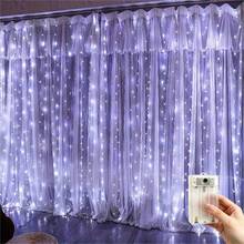 Battery Powered LED Fairy Curtain Lights, String Lights With Remote Control 8 Modes, Suitable For Christmas, Halloween, Bedroom, Wedding, Home, Party, Various Holiday Decoration Lighting - Battery Box Curtain Light - View 18