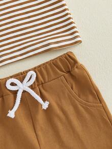 Baby Boys Polo Co-Ords - 咖啡 - 查看 7