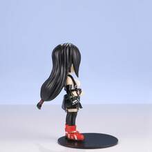 VII (FF/7) Tifa Lockhart Q版卡通公仔，原版遊戲服裝，PVC材質收藏娃娃，附圓形黑色底座，適合汽車儀表板裝飾、展示收藏及粉絲生日禮物 - 彩色 - 查看 8