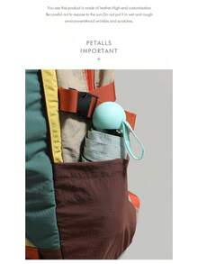 Sac à dos de voyage et de randonnée léger pour femme, couleurs contrastées, style esthétique, sac à dos de loisirs pour étudiante, cadeau d'extérieur - vert foncé - Voir 7