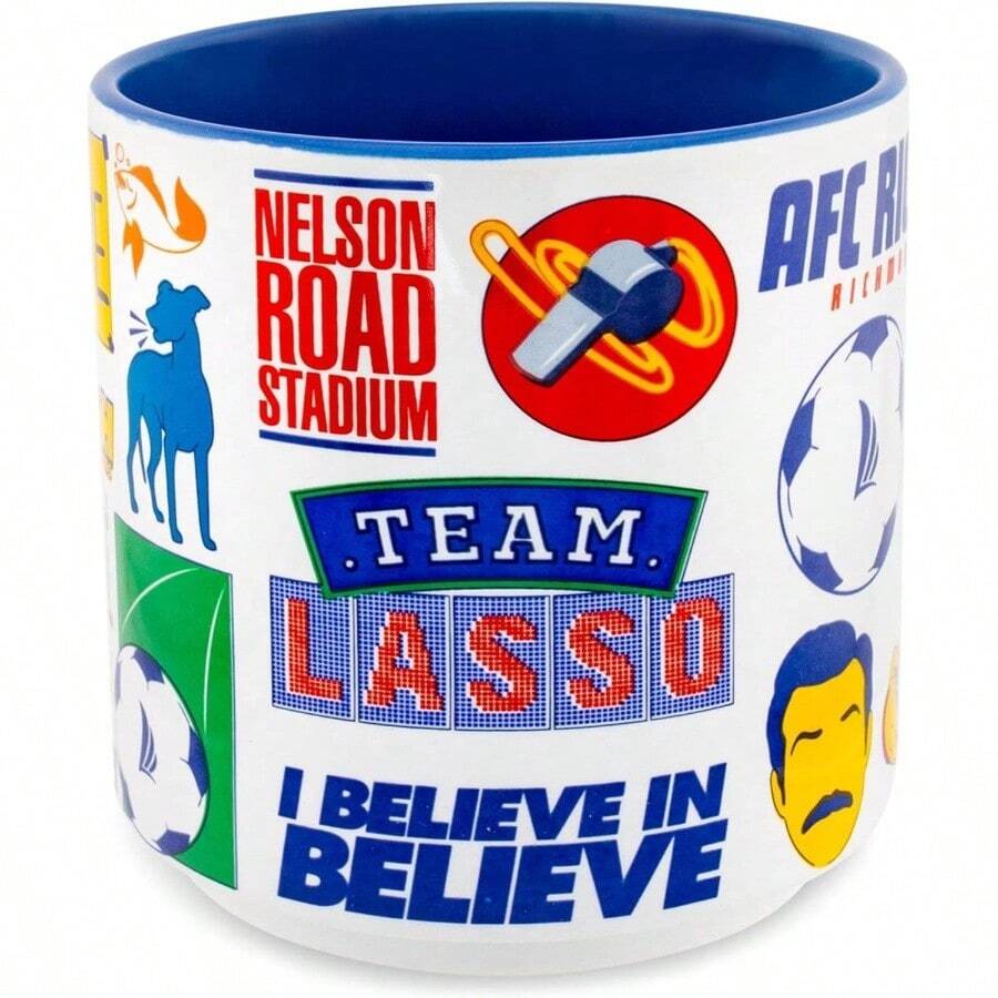 Taza de cermica Icons Taza de caf para t, expreso, cacao, capacidad para 13 onzas - Azul - Ver 1