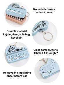 15pcs Mini Children's Pianos,Keychains, Backpack Charms, And Decorative Toys,Piano Finger Games That Help Develop Children's Intelligence And Imagination,Educational Toys, Birthday Gifts, Gift Bag Fillers, Party Favors, Back To School - Multicolor - View 7