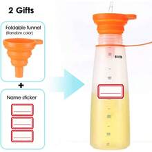 - Botella para exprimir condimentos para salsas, color naranja 550 ml - 1 + 0,6 litros - Ver 4