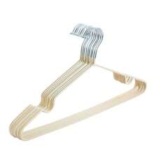 10/20/40/60/100pcs Non-Slip Coated Hangers, Warm Color Tones, Luxury Home Apparel Racks - Beige - View 18