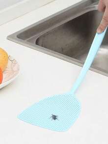 6/3/1pc Durable Fly Swatters, Manual Plastic Fly Swat With Long Handle, Effective For Indoor & Outdoor Pest Control (Assorted Colors) - Multicolor - View 5