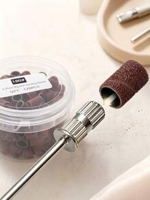 120 bandes de ponçage et 2 forets à roulement, compatibles avec les bandes de ponçage de 6,35 mm et les bandes de ponçage pour ponceuse à ongles, idéal pour une utilisation à domicile et en salon-80#, 120#, 180#, 240#; fournitures pour ongles, outils pour ongles, outils d'art pour ongles, saison de la rentrée scolaire, ongles - Tabac - Voir 7