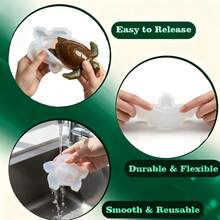 3D Turtle Mold, Frog Turtle Aromatherapy Candle Silicone Mold, Reptile Lizard Mold, Suitable For DIY Resin Crafts, Turtle Epoxy Resin Casting Mold, Suitable For Desktop Plaster Decorations, Holiday Summer Decor, Garden Decor, Enthusiast Resin Making, Party Birthday Gift - A - View 4