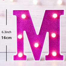 16cm 白色發光 A-Z LED 字母燈,電池供電,臥室裝飾字母夜燈,婚禮裝飾,生日派對裝飾,女孩房/兒童房裝飾字母燈,節日居家酒吧裝飾字母燈,字母燈 - 深紫色 - 查看 11