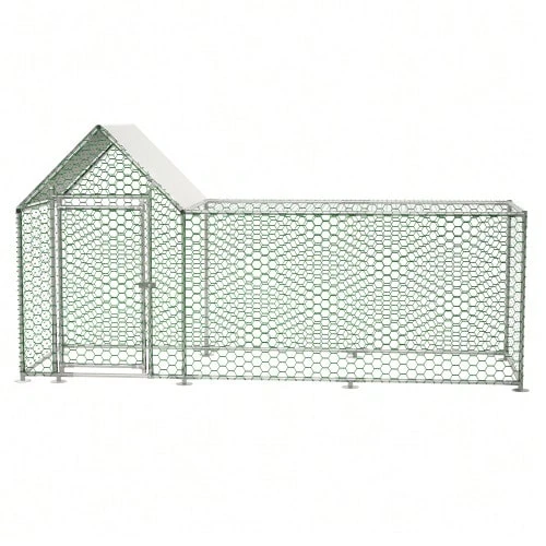 Run With Safety Lock And Waterproof PE Cloth, Metal Small Animal Enclosure For Chickens, Rabbits And Other Small Animals - 1*1+2m - View 1