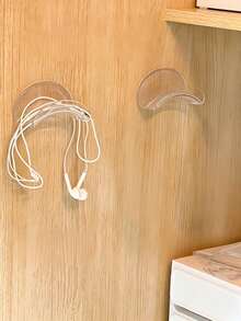 Kopfhörerhalter, wandmontiert, Haarband Haarseil Hut transparente Halterung, Kopfhörerhalter unter dem Tisch - kann einfach und ohne Beschädigung an der Wand, dem Desktop oder PC installiert werden, Wandregal, Wandtasche Lagerung, geeignet für Kopfhörer bis zu 4cm Breite - Verschiedenfarbig - Übersicht 5