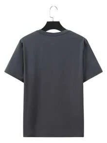 Camiseta de Moda para Hombre con Estampado - Gris Oscuro - View 2