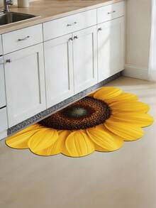 1pc Sunflower Floral Diatom Mud Bath Mat, Bathroom Rug, Door Mat, Small Rug, Carpet, Floor Mat, Home Decor, Area Rug, Outdoor Mat, Bedroom Carpet, Washable Rug, Mother's Day Gift - Multicolor 5 - View 3