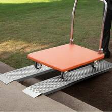 Portable Loading Ramps, 2 Pcs 47.2 X 8.5 In, Durable Aluminum Shed Ramp Set With Anti-Slip Holes, Compact Design And Easy Storage, 880 Lbs Weight Capacity, For ATV, Tractors, Lawn Mowers, Carts - 47.2 X 8.5 In - View 9