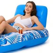 Schwimmende Poolmatte mit Getränkehalter, Erwachsenengröße, für Wassersport sowohl drinnen als auch draußen. - 1 von 1 - Übersicht 4