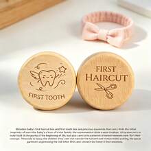 2 Stücke Set Holz-Aufbewahrungsbox für Babyhaare & Milchzähne, ein kostbares Erinnerungsstück, das die ersten Spuren des Wachstums und der Familienliebe bewahrt, nicht nur eine einfache Aufbewahrungsbox, sondern eine Möglichkeit für Eltern, Liebe, Erwartungen und Segen für ihr Baby auszudrücken - Aufbewahrungsbox - Übersicht 4