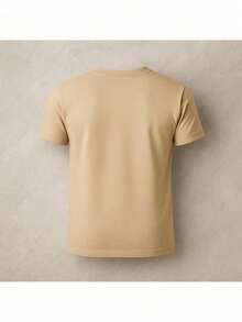 Original HPC POLO T-Shirt With Round Neck And Short Sleeves – Themed Graphic Design "HPC: London England Heritage" – 100% Cotton - 卡其色 - 查看 5