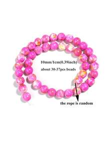6/8/10mm Natural Stone Beads Rain Colored Stone Round Loose Spacer Beads For Jewelry Making Needlework Diy Bracelet Necklace - Multicolor - View 12
