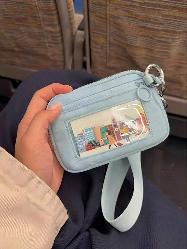 Portable Compact Card Holder For Girls, Small Zippered Coin Purse, New Style, Suitable For Outdoor Use.