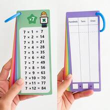 15 Cards Dry Erase Math Multiplication Cards, Double Sided 0-12 Multiplication Table Math Operation Cards, Student Education Supplies, Math Learning Tools For Kids, Home School Teaching Aids, Teacher Supplies - Multicolor - View 5