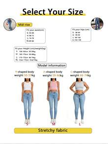 Versatile Washed Distressed Pocket Flare Jeans For Women, Suitable For Commuting, Casual Vacation, And Dating - Dark Wash - View 10