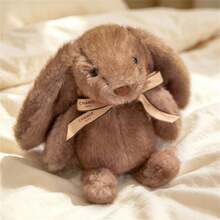18cm/7.08inch Scented Bow-Tie Long-Eared Rabbit Plush Toy, Soft And Fluffy Stuffed Animal, Suitable For Room Decoration, Children's Birthday Gift, Holiday Gift For Family And Friends, Thanksgiving, Christmas. - Multicolor - View 9
